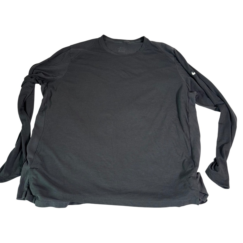 Nike Dri-FIT Mens 2XL Black Long Sleeve Training Shirt 867743-060
